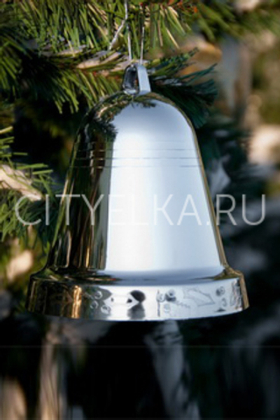 Колокольчик пластиковый глянцевый серебряный