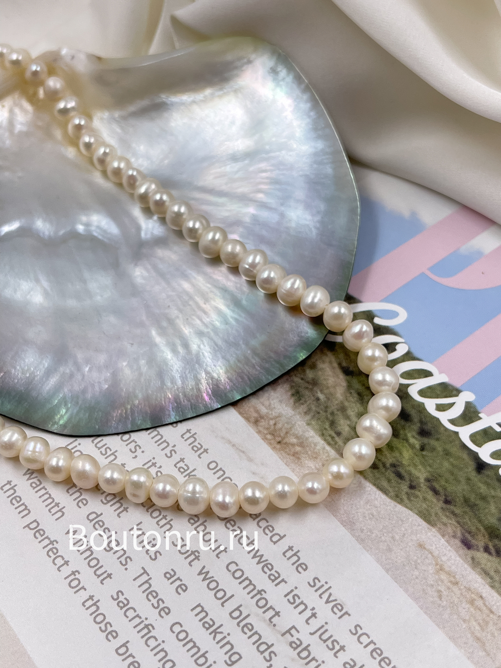 Нить из натурального жемчуга