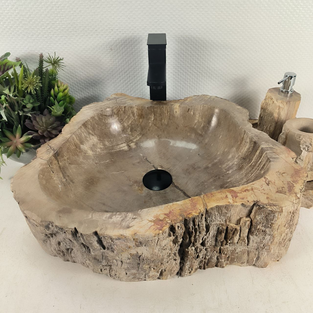 Раковина из окаменелого дерева OD-64687 51*47*15 0176