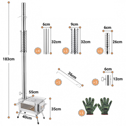 Печка KingCamp KA2320 Hot Tent Stove Plus