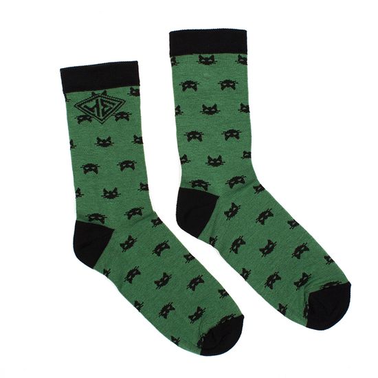 Носки ЗАПОРОЖЕЦ Котики  женские (Зеленый (Зеленый)