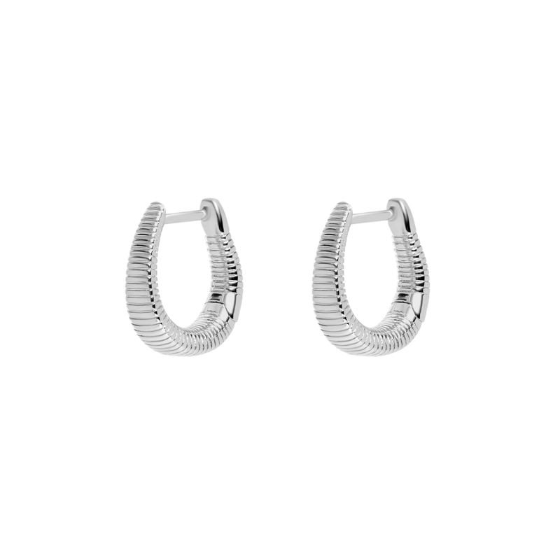 Серьги Кюве с Бороздами – Серебро