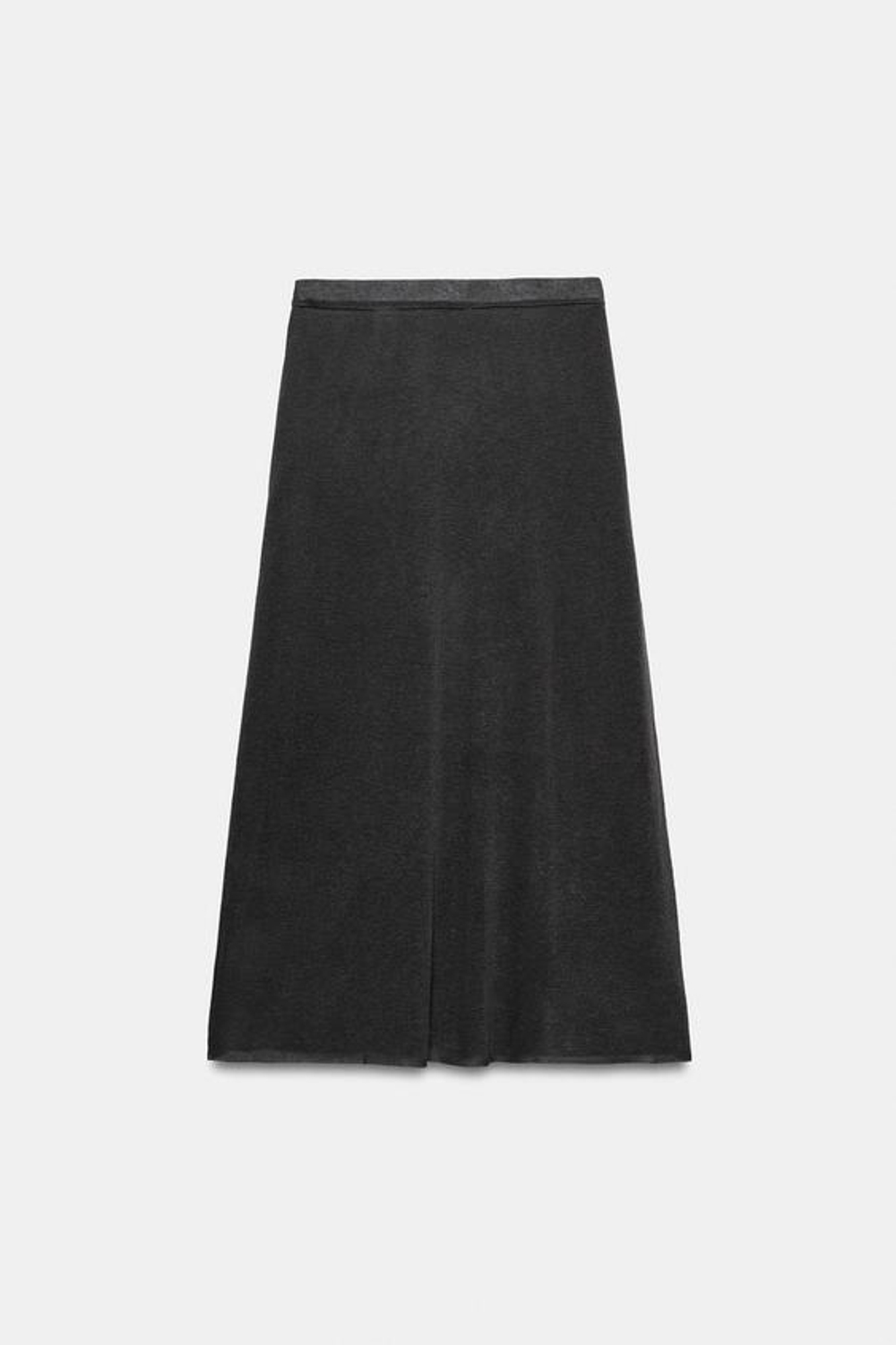 ZARA ТРИКОТАЖНАЯ ЮБКА МИДИ, МОРСКОЙ ТЕМНО-СИНИЙ