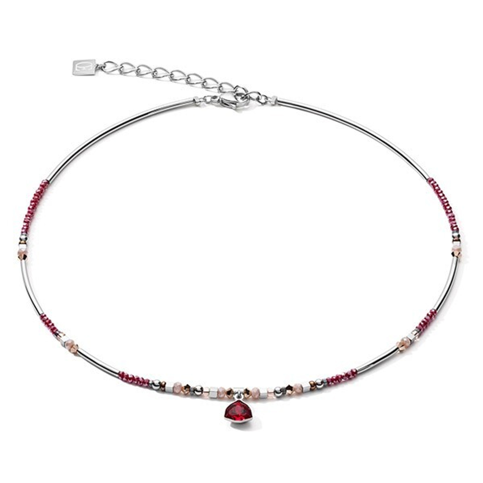 Колье Coeur de Lion Pendant Curvy Triangle Red 5032/10-0300