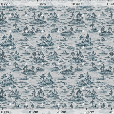 Ладожские сосны на сером by Gora-pattern 938 DPI