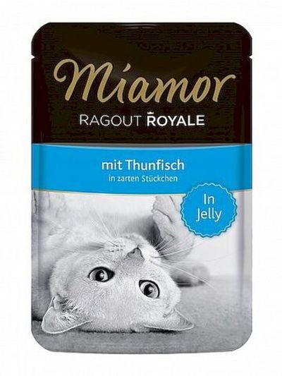 MIAMOR RAGOUT mit Thunfisch Тунец кусочки в желе Пауч Влажный корм для кошек - 0,1 кг