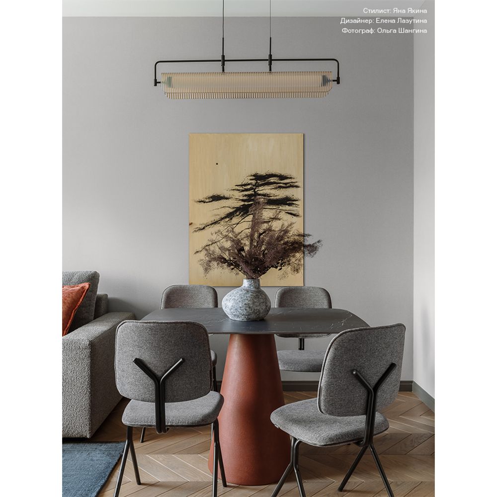 Стул Ror, Y, рогожка, черный/серый