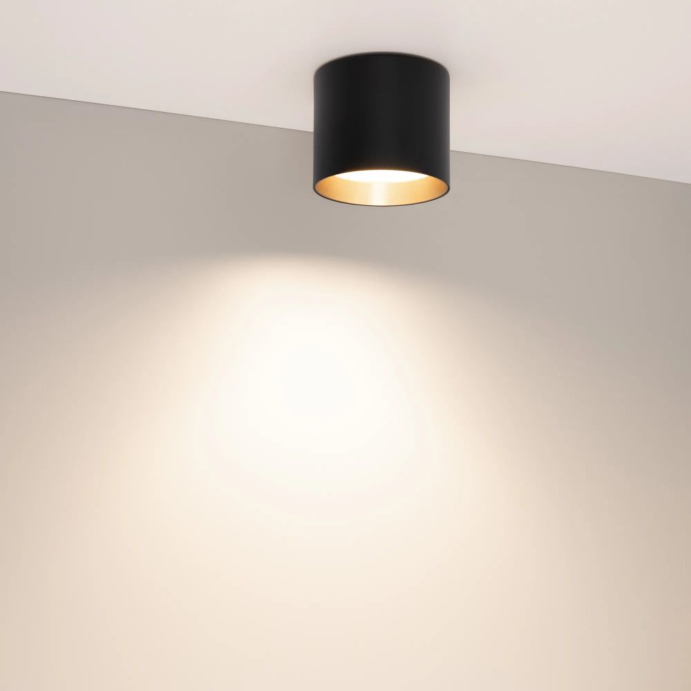 Светильник SP-BISCOTTO-R90-8W Warm3300-MIX (BK-GD, 80 deg, 230V) (Arlight, IP54 Металл, 5 лет) 055025