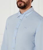 Льняная рубашка H-ROAN-BD-E-C1-243 BOSS BLACK - голубой(50520283)