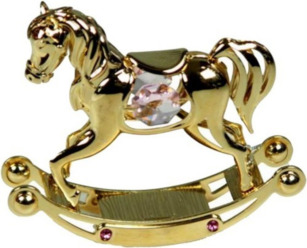 Фигурка декоративная Crystocraft Лошадка с кристаллами Swarovski, 8 см