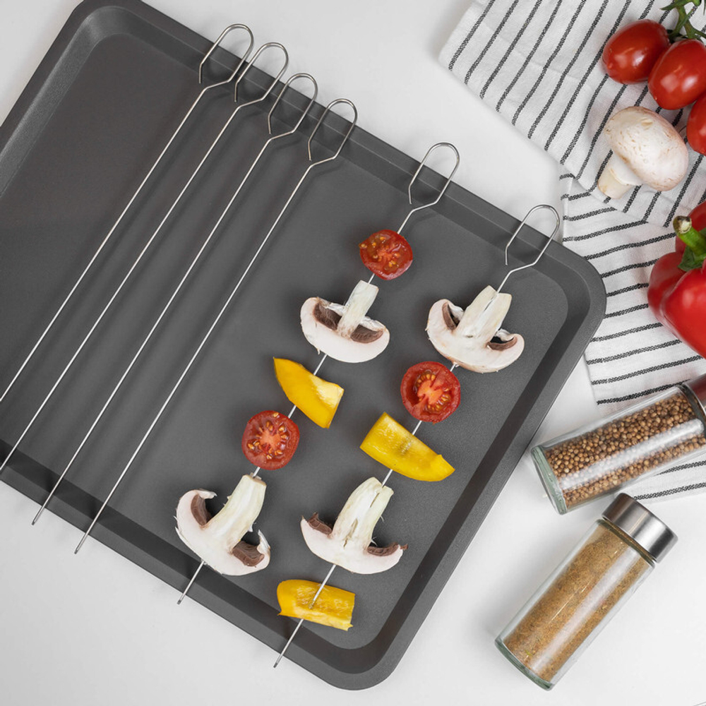 Шампур для гриля GRILLSPETT, нержавеющая сталь, 6 шт, 30 см
