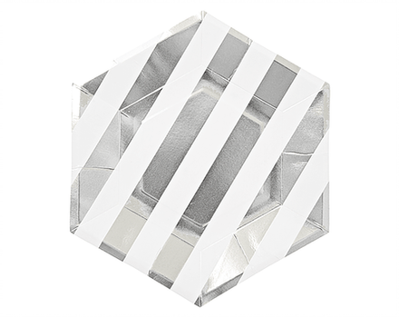 Тарелки большие "Silver Stripes" 8 шт
