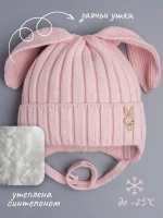 Шапка зимняя с ушками на завязках