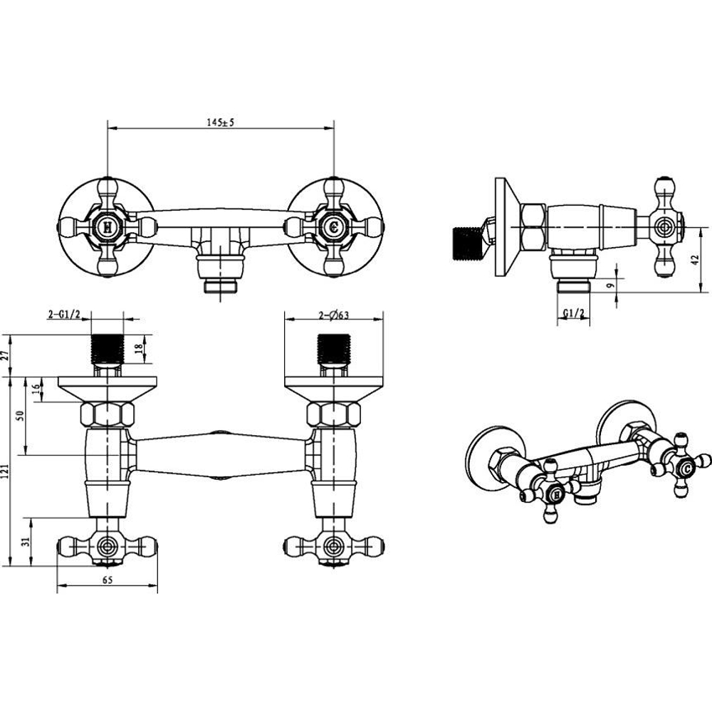 Смеситель для душа Boheme Medici Presente 314