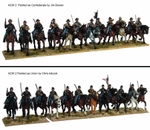 ACW02  American Civil War Cavalry (12 Plastic Figures)