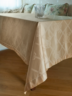 Скатерть 170х280 и 12 салфеток Gamba 9818 Begie бежевая