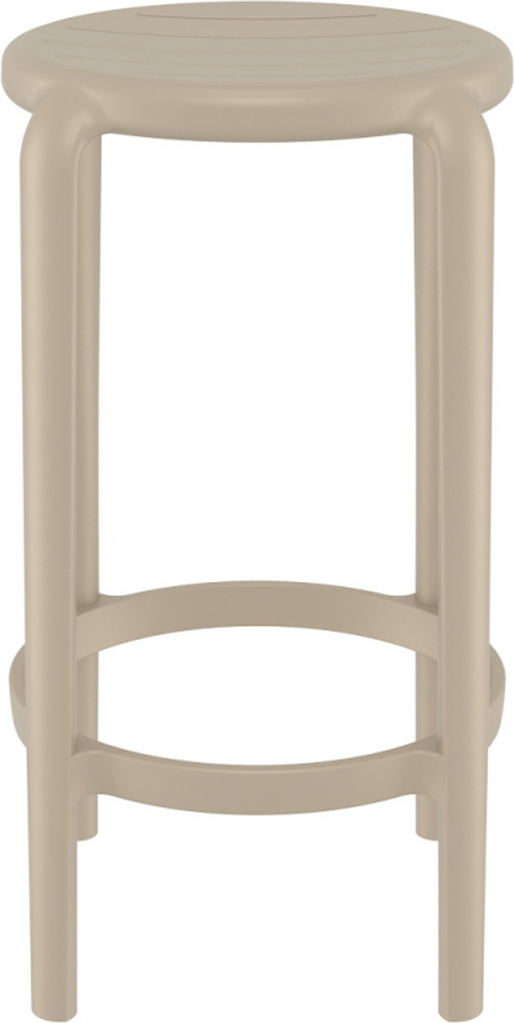 Табурет пластиковый полубарный Siesta Contract Tom Bar 65, бежевый