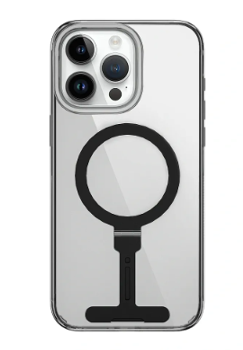 Чехол-накладка Wiwu Magsafe (FYY-014) для Apple iPhone 15 Pro Max пластиковый с подставкой (прозрачно-черный)