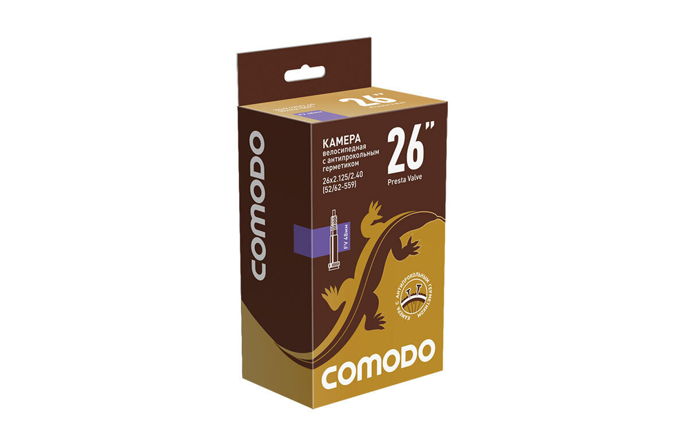 Камера COMODO с антипрокольным герметиком 26 x 2.125/2.40