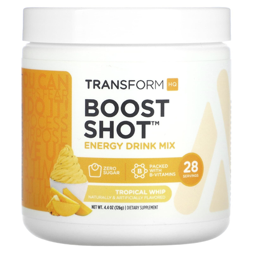 TransformHQ, Boost Shot ™, смесь для энергетических напитков, тропический кнут, 126 г (4,4 унции)