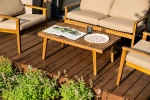 Диван из акации Joygarden МОНА 2-х местный, Natural Teak, бежевый