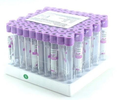 Пробирка вакуумная 6 мл, EDTA K3, 13х100 мм, сине-фиолетовая, 100 шт.