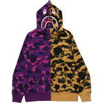 A Bathing Ape Bathing Ape Sweatshirts Camouflage Cotton Moderate No Fleece Lined Zip Closure 1m30 115 005 фиолетовый