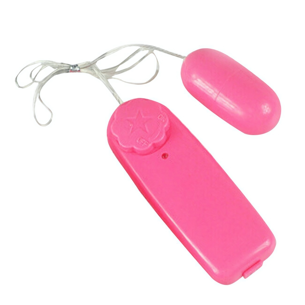 Вибро-яйцо на проводе с дистанционным пультом управления (розовое) (Цвет: розовый)