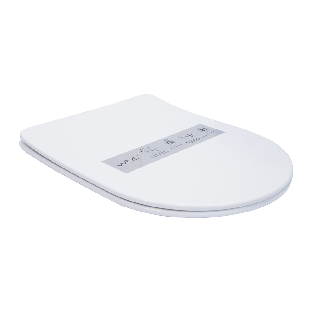 Сиденье для унитаза  WAVE ALEO дюропласт, микролифт, БЕЛЫЙ глянец NEW