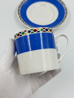 Кофейная пара синяя Yves Saint Laurent by Yamaka