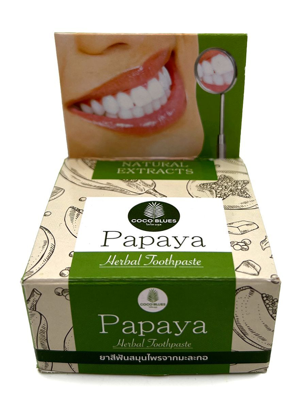 Зубная паста травяная с экстрактом папайи 30 г Coco Blues Herbal Toothpaste Papaya