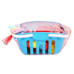 Пластмассовый игрушечный набор "Посуда с корзинкой", РР 2015-001