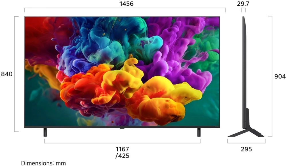 Телевизор LED LG 65" 65QNED85B6C.ARUG черный титан 4K Ultra HD 120Hz DVB-T2 DVB-C DVB-S2 USB WiFi Smart TV
