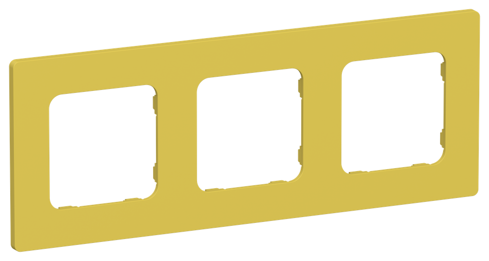 FLITE Рамка 3-местная РУ-3-К-ФлЖК желтый карри IEK