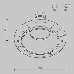 Встраиваемый светильник Maytoni  DL126-GU10-TRS-W