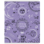 Тетрадь А5 48 л. BRAUBERG скоба клетка матовая ламинация фольга "Zodiac Symbol" (микс в спайке) (20 штук в упаковке)