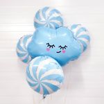 Шар (27''/69 см) Фигура, Облачко, Голубой, 1 шт. в упак.