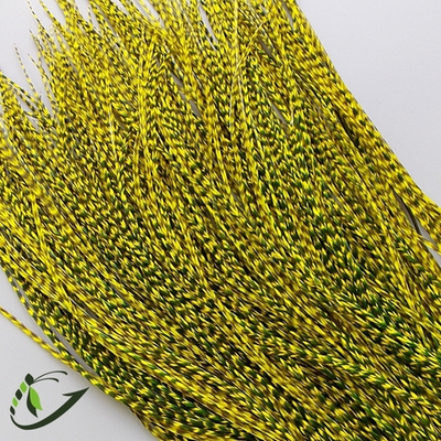 Перо из седла петуха Grizzly Fluo Yellow
