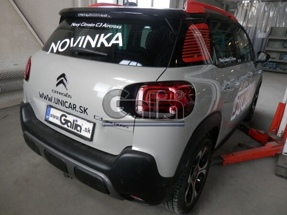 Фаркоп оцинкованный Galia C073C для Citroen C3 Aircross 2018-(паспорт и сертификат в комплекте)(без электрики)