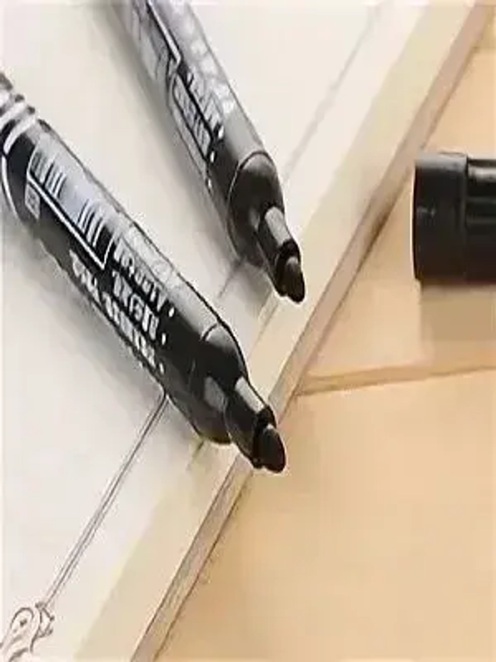 Маркер черный строительный (перманентный) 3шт