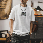 Футболка мужская с короткими рукавами JerRenault американская ретро, новая модель прилива свободная мужская футболка