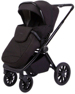 Детская коляска Peppy Monaco 3 в 1 с автокреслом Rise Brilliant black (черный), рама черный глянец