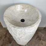 Раковина напольная из мрамора Erozy Cream MN-61496 53*53*91