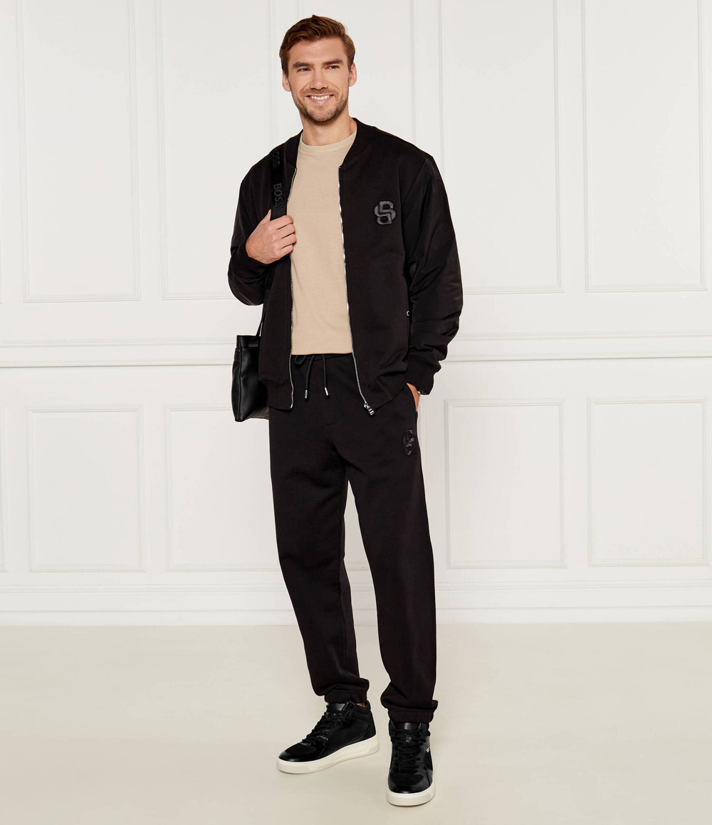 Кожаные кроссовки Baltimore_Hito_numx BOSS BLACK - черный(50529517)