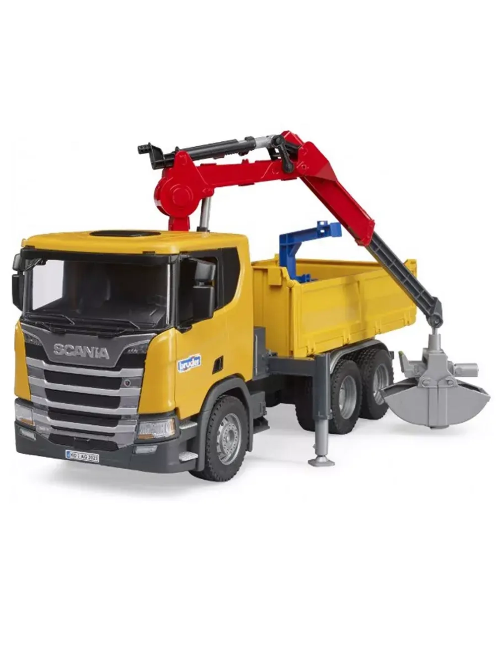 Автомобиль Bruder Scania Super 560R с краном-манипулятором