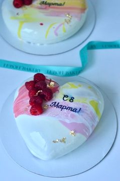 Торт муссовое сердце на 8 марта