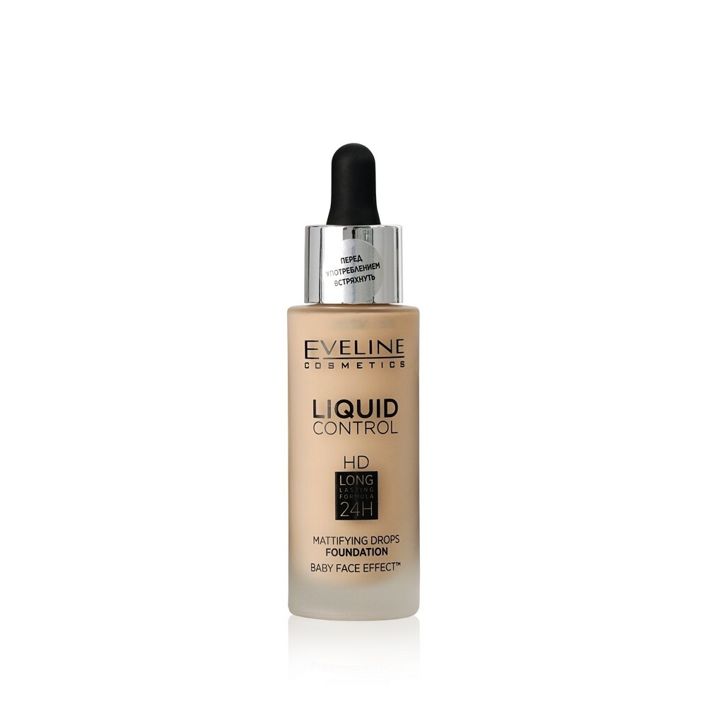 EVELINE Тональная основа LIQUID CONTROL №010  LIGHT BEIGE  32мл *3*24