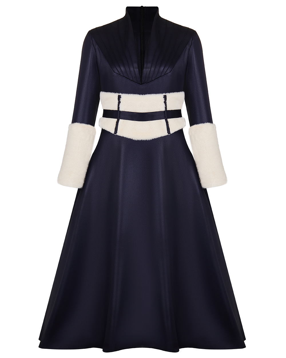 Платье макси с драпировкой на груди