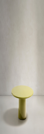 Журнальный столик Albanella из цемента с глянцевой зеленой отделкой Ø85 см