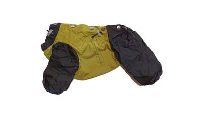 Комбинезон,  утепленный байкой 22 мальчик (обхват груди 39 - 46) темно салатовый - черный